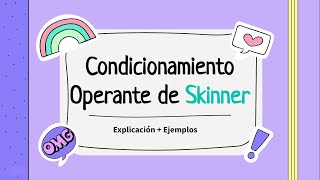 El Condicionamiento Operante de Skinner [upl. by Relyk436]