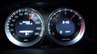 Volvo v70 d2 aut 2013 115hp 270nm 0100 0180 acceleration [upl. by Ecinad]