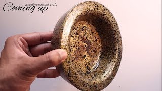 DIY cement Bowl  creative cement projects  Home decor ideas  easy and simple DIY ideas [upl. by Mitinger]