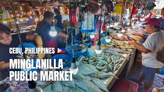 🇵🇭 4K Minglanilla Public Market  Walking Tour  Cebu Philippines [upl. by Reisinger]