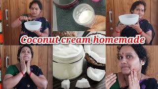 Coconut cream for healthy skin solution for dry skinకొబ్బరి క్రీమ్ telugu new skincare [upl. by Enner]