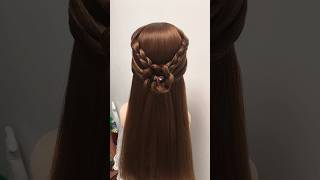 Flower Style beautiful Hairstyle hairstyle shorts ytshorts [upl. by Gay]