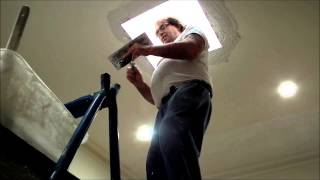 Plastering a skylight [upl. by Lenci]