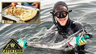 Spearfishing Snoek and Hottentot Catch Cook Britannia Bay  BBQ [upl. by Arutek]