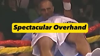 Spectacular knockout with overhand Boxing tutorial [upl. by Ayocal690]