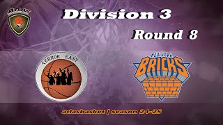 Atlasbasket  Div 3Round 8  TERROR EAST vs NEW YORK BRICKS [upl. by Hirschfeld]