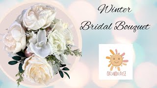 DIY Winter Bridal Bouquet Tutorial  diy weddingbouquet bridalbouquet [upl. by Jaban241]