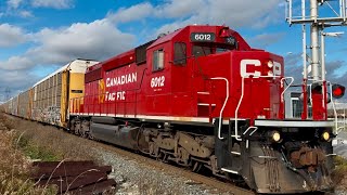 CPKC H19  SD40  Staines Lead  Toronto  11624 [upl. by Nylave]