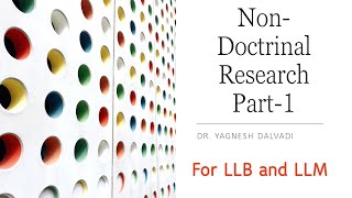 Non Doctrinal Research Part1 [upl. by Nysa]