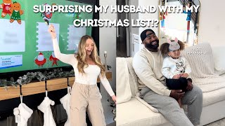 Surprising my Husband With My Christmas List 🙈🎁 christmas christmaslist husbandwife [upl. by Amerd]