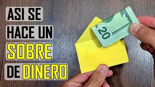 ✉️ COMO HACER UN SOBRE PARA PONER DINERO  Sobre de Papel Fácil y Rápido [upl. by Labannah]