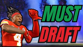 MUST DRAFT WR Rashee Rice 🚀  BIGGEST VALUE in Fantasy Football ADP Today [upl. by Bundy]