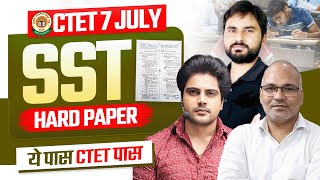 CTET 7 JULY 2024 SOCIAL SCIENCE HARD PAPER by Sachin Academy live 4pm [upl. by Arayc551]