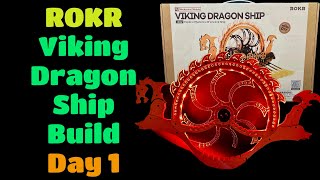 ROKR Viking Dragon Ship BuildDay 1 UnboxingStep 2 [upl. by Nytsirk34]