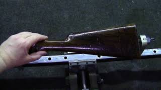 SXS SHOTGUN STOCK MFG PART 61 STOCK FINISHING [upl. by Nosmas]