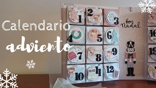 COMO HACER CALENDARIO DE ADVIENTO con SCRAP [upl. by Aliuqat939]