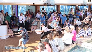 Crew Tug Of War Competition Onboard Royal Princess [upl. by Ayouqat]