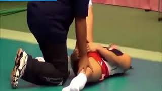 Volleyball Beauty Winifer Fernandez Fell on The Ground Getting Treating [upl. by Shurlock]