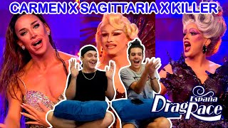 Carmen X Killer X Sagittaria La Gata Bajo La Lluvia  BRAZIL REACTION  Drag Race España [upl. by Nannarb]