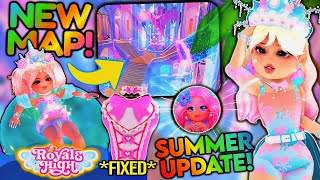 SUMMER Pool Party UPDATE Out NOW In ROYALE HIGH Decorated Map amp More Small Updates  ROBLOX [upl. by Nylcoj]