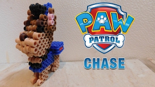 DIY 3D Chase from Paw Patrol  Bead Sprites PerlerHamaArktal Beads [upl. by Gibbons]