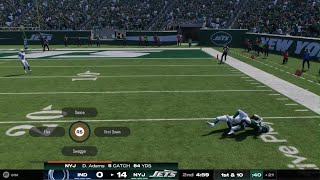 Madden 25 Jets march up field on the Colts 11142024 [upl. by Cavanaugh]