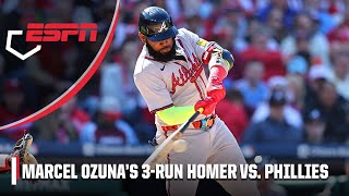 Marcell Ozunas DOMINANT 3RUN HOME RUN helps keep Braves ahead of Phillies 💥  ESPN MLB [upl. by Seiden]