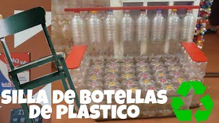 asiento con BOTELLAS de plástico  silla de botellas [upl. by Cantu]