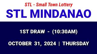 STL MINDANAO 1st draw result today 1030AM result morning Philippines October 31 2024 Thursday [upl. by Yllrebmik]