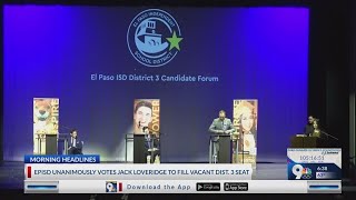 EPISD unanimously votes Jack Loveridge to fill vacant District 3 seat [upl. by Onej]