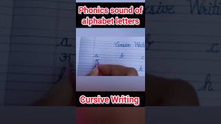 Phonics sound of alphabetsCursive abcdCursive handwriting phonics soundabc sound Wiseykidz [upl. by Notirb]