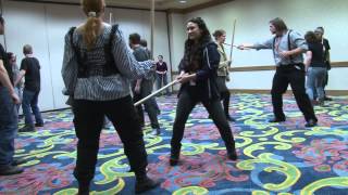 Space City Con Winter 2014  Game of Thrones Sword Class Exclusive Miltos Yerolemou Teaching [upl. by Aramoix]