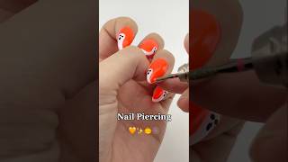 Nail Piercing Tutorial nails nailboo spookynails nailboopartner [upl. by Nehgem480]