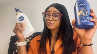 NIVEA VITAMIN C BODY LOTION Q10 My Review brightening Toning Firming hasley [upl. by Kleon]