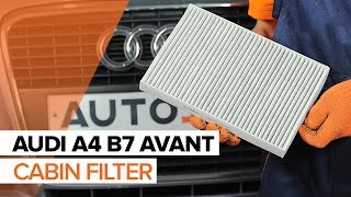 How to change Pollen Filter on AUDI A4 B7 AVANT TUTORIAL  AUTODOC [upl. by Lerraj]