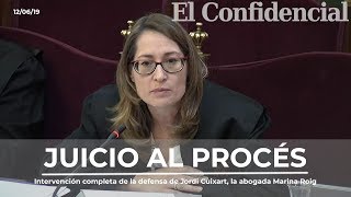 Intervención completa de la defensa de Jordi Cuixart la abogada Marina Roig [upl. by Haerr594]