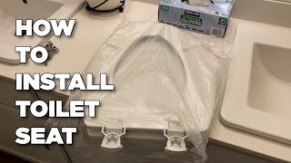 How To Install Bemis Toilet Seat Cover [upl. by Atinoj]