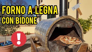 🍕FORNO A LEGNA per PIZZA🍕 CON BIDONE E PALLET Risparmio 200€ fai da te SUB Eng [upl. by Elfstan597]