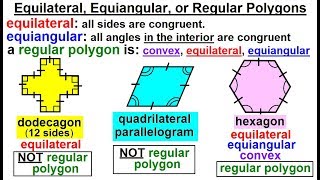 Geometry  Ch 1 Basic Concepts 29 of 49 Equilateral Equiangular or Regular Polygon [upl. by Bish]