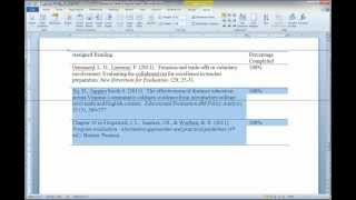 Formatting APA Tables in MS Word [upl. by Joan]