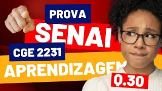 SENAI APRENDIZAGEM INDUSTRIAL CGE 2231 MATEMÁTICA QUESTAO 30 e 31 [upl. by Nahsab]