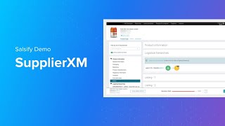Salsify Demo Supplier Experience Management SXM Platform [upl. by Tiedeman]