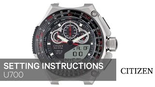 Citizen Watch Setting Instruction — U700 [upl. by Ladnyk]