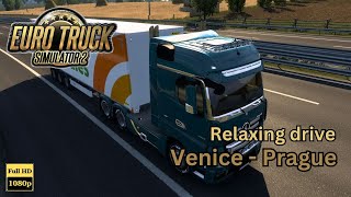 Mercedes  Euro Truck Simulator 2  Venice  Prague  Relaxing Drive  No Commentary [upl. by Anyrtak]