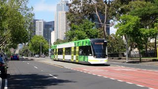 Melbourne Tram Routes 38 Route 96 East Brunswick  St Kilda Beach Part 1 [upl. by Rehctelf]