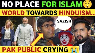 WORLD TOWARDS HINDUISM MODIS FRIEND MELONI VIRAL STATEMENT  PAKISTANI REACTION ON INDIA REAL TV [upl. by Harrus]