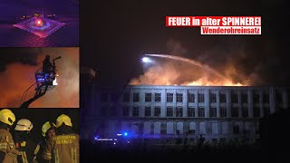 Wenderohreinsatz FEUER in alter SPINNEREI  Gronau  Industriebrand [upl. by Werner49]