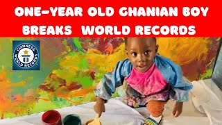 Oneyear Old Ghanaian Boy Wins Guinness World Records For Youngest Artist in The World [upl. by Behah433]