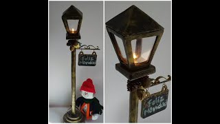 Como hacer farol Navideño con acabado metálico  DIY [upl. by Baelbeer694]