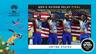 Noah Lyles delivers for USA in the 4x100m  World Athletics Relays Bahamas 24 [upl. by Fang]